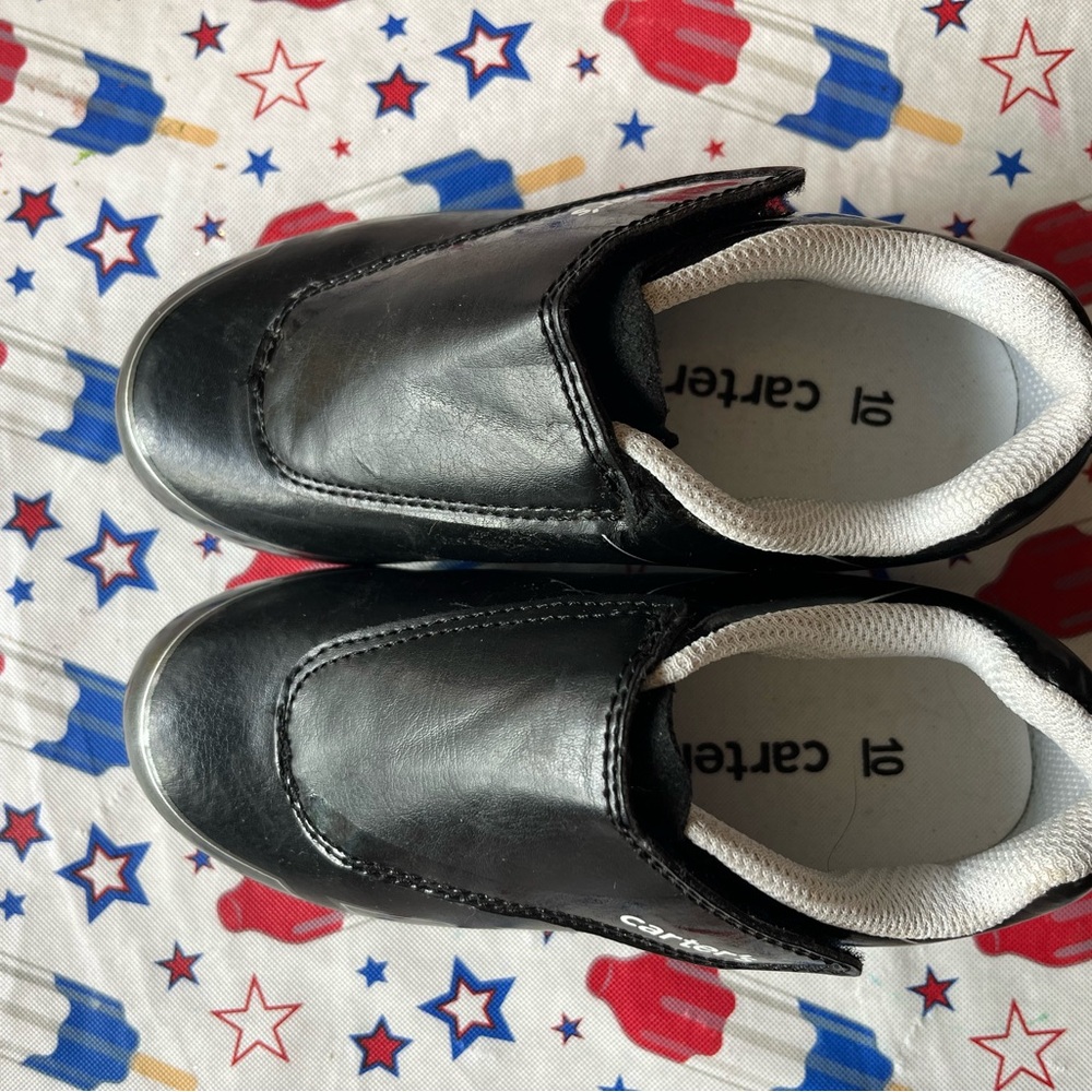Carter's Black and White Dress Shoes Classic Slip-On Design